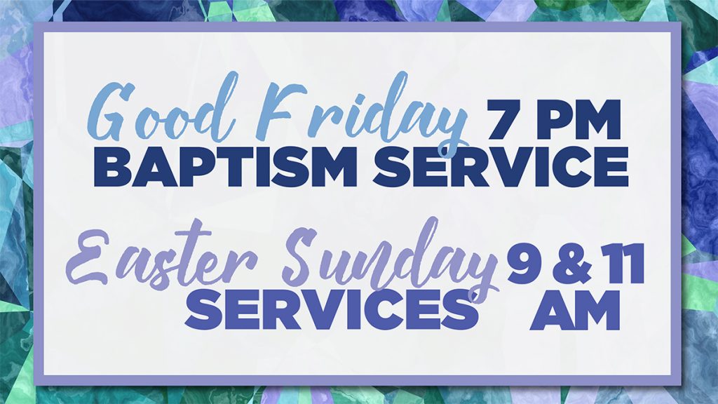 Easter Weekend Schedule