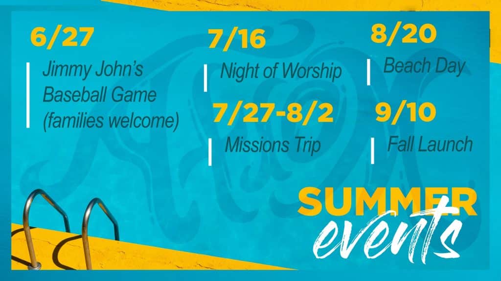 AXIOM Summer Schedule 2025
